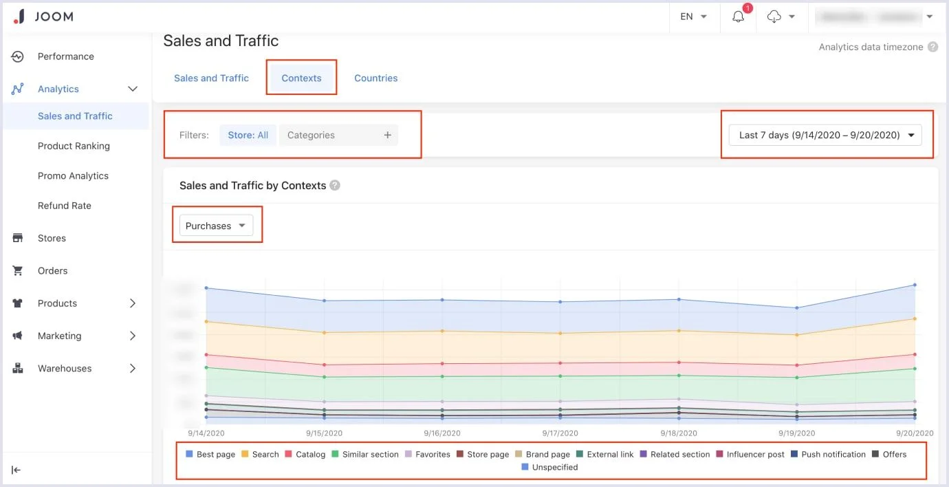Joom Seller Dashboard